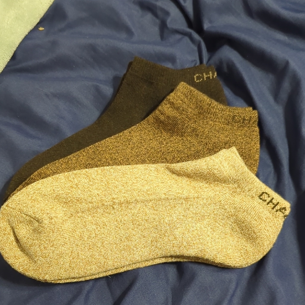 Men's CHAPS Ankle Socks NWOT - Black, Brown, Tan